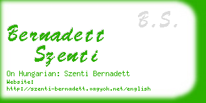 bernadett szenti business card